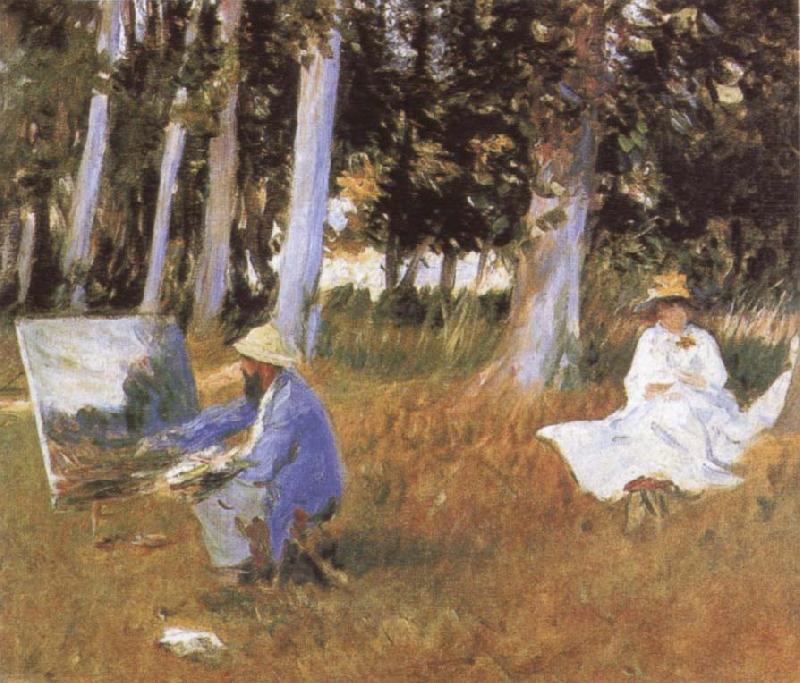 Claude Monet Painting at the Edge of a wood, John Singer Sargent
